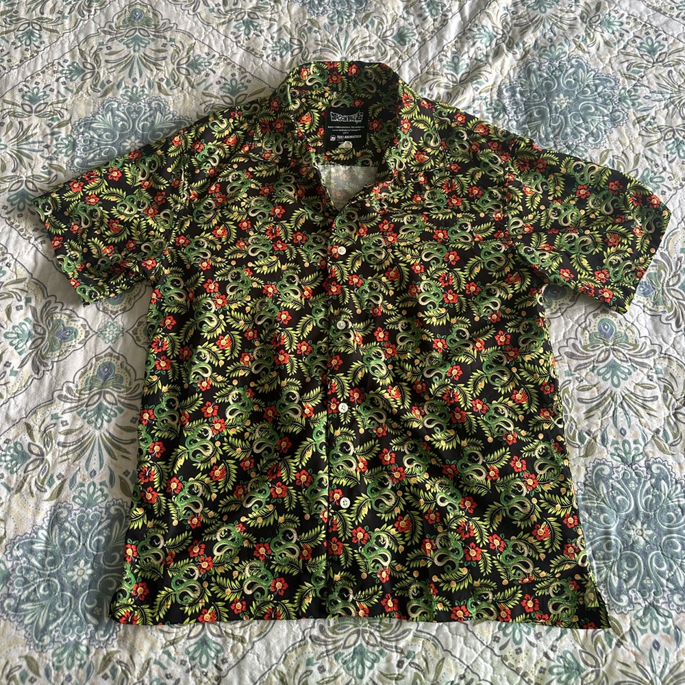 Men’s dragonball Z printed collared button down